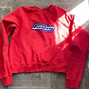 Fiorucci Bowie Cotton Fleece sweatshirt in RED